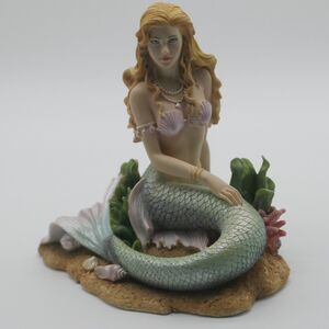 Veronese Design Enchanted Song Mermaid Sitting on the Ocean Floor Sculpture